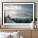 Snowy Mountains Wall Art Canvas Print – Framed Alpine by MyGreatCanvas | Canvas Wall Art Prints | Photo Prints & Wall Decor