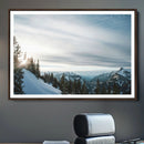 Snowy Mountain Wall Art Canvas Print – Frosty Peaks Alpine
