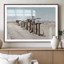 Desert Mailboxes Canvas Print – Framed Minimal Western