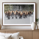 American Bison Herd Wall Art Canvas Print – Powerful Winter by MyGreatCanvas | Canvas Wall Art Prints | Photo Prints & Wall Decor