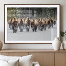 Bison Herd Scene Wall Art Canvas Print – Framed Western by MyGreatCanvas | Canvas Wall Art Prints | Photo Prints & Wall Decor