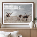 Majestic Longhorn Cows Wall Art Canvas Print – Rustic by MyGreatCanvas | Canvas Wall Art Prints | Photo Prints & Wall Decor