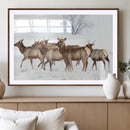 Snowy Elk Herd Wall Art Canvas Print – Majestic Winter by MyGreatCanvas | Canvas Wall Art Prints | Photo Prints & Wall Decor