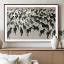 Wild Horse Stampede Wall Art Canvas Print – Monochrome by MyGreatCanvas | Canvas Wall Art Prints | Photo Prints & Wall Decor