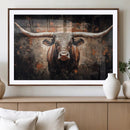 Abstract Longhorn Wall Art Canvas Print – Vintage Western by MyGreatCanvas | Canvas Wall Art Prints | Photo Prints & Wall Decor