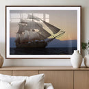 Sailing Ship Wall Art Canvas Print – Sunset Ocean Voyage by MyGreatCanvas | Canvas Wall Art Prints | Photo Prints & Wall Decor