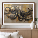 Octopus Black Gold Wall Art Marine Life Ocean Creature by MyGreatCanvas | Canvas Wall Art Prints | Photo Prints & Wall Decor