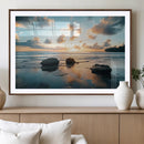 Rocky Ocean Sunset Wall Art Print – Seaside Canvas Dramatic by MyGreatCanvas | Canvas Wall Art Prints | Photo Prints & Wall Decor