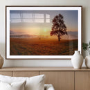 Golden Sunrise Landscape Canvas Wall Art – Framed Misty by MyGreatCanvas | Canvas Wall Art Prints | Photo Prints & Wall Decor