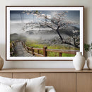 Sakura Cherry Blossom Pathway Canvas Wall Art – Tranquil