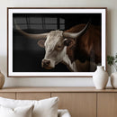 Texas Longhorn Bull Canvas Wall Art, Rustic Western by MyGreatCanvas | Canvas Wall Art Prints | Photo Prints & Wall Decor