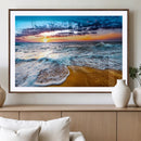 Ocean Waves Wall Art Canvas Print Ocean Waves Beach Sunset by MyGreatCanvas | Canvas Wall Art Prints | Photo Prints & Wall Decor