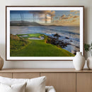 Coastal Golf Course Wall Art Canvas Print – Sunset with by MyGreatCanvas | Canvas Wall Art Prints | Photo Prints & Wall Decor