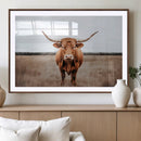 Longhorn Bull Wall Art Canvas Print – Framed Rustic by MyGreatCanvas | Canvas Wall Art Prints | Photo Prints & Wall Decor