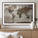 World Map Canvas Print – Framed Detailed Map of the World by MyGreatCanvas | Canvas Wall Art Prints | Photo Prints & Wall Decor