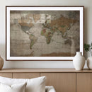 World Map Canvas Print – Framed Travel Map Wall Art for by MyGreatCanvas | Canvas Wall Art Prints | Photo Prints & Wall Decor