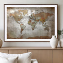 Vibrant Watercolor World Map Canvas Wall Art – Framed Travel by MyGreatCanvas | Canvas Wall Art Prints | Photo Prints & Wall Decor