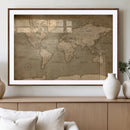 World Map Canvas Print – Framed Travel Map Wall Art for by MyGreatCanvas | Canvas Wall Art Prints | Photo Prints & Wall Decor