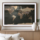 Vintage World Map Canvas Wall Art – Framed Travel Map for by MyGreatCanvas | Canvas Wall Art Prints | Photo Prints & Wall Decor