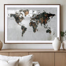 Large World Map Canvas Print – Framed Travel Map Wall Art