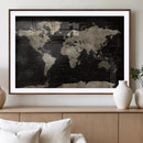 Detailed World Map Wall Art Print - Large Framed World Map