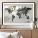 World Map Wall Art Canvas Print for Office Wall Decor by MyGreatCanvas | Canvas Wall Art Prints | Photo Prints & Wall Decor