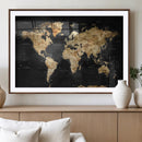 World Map Canvas Wall Art with Famous Landmarks – Framed by MyGreatCanvas | Canvas Wall Art Prints | Photo Prints & Wall Decor