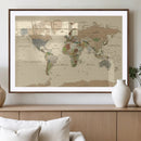 Extra Large World Map Canvas Print – Detailed Map of the by MyGreatCanvas | Canvas Wall Art Prints | Photo Prints & Wall Decor