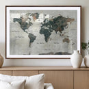 World Map Canvas Print – Framed Travel Map Wall Art for by MyGreatCanvas | Canvas Wall Art Prints | Photo Prints & Wall Decor