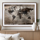 Black and White World Map Canvas Print – Framed Wall Art for by MyGreatCanvas | Canvas Wall Art Prints | Photo Prints & Wall Decor