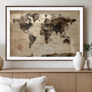 World Map Wall Art Canvas Print by MyGreatCanvas | Canvas Wall Art Prints | Photo Prints & Wall Decor