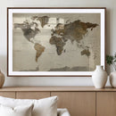Vintage World Map Canvas Wall Art – Framed Travel Map for by MyGreatCanvas | Canvas Wall Art Prints | Photo Prints & Wall Decor