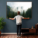 Misty Mountain Forest Canvas Print, Foggy Pine Trees Nature by MyGreatCanvas | Canvas Wall Art Prints | Photo Prints & Wall Decor