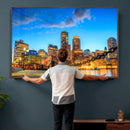 Boston Wall Art Canvas Print, Boston City Downtown Night by MyGreatCanvas | Canvas Wall Art Prints | Photo Prints & Wall Decor