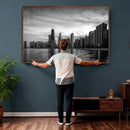 Chicago Wall Art Canvas Print, Chicago City Downtown Night by MyGreatCanvas | Canvas Wall Art Prints | Photo Prints & Wall Decor