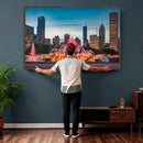Chicago Wall Art Canvas Print - Chicago City Downtown Night by MyGreatCanvas | Canvas Wall Art Prints | Photo Prints & Wall Decor
