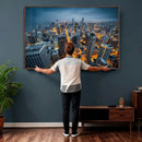 Chicago Wall Art Canvas Print - Chicago City Downtown Night by MyGreatCanvas | Canvas Wall Art Prints | Photo Prints & Wall Decor