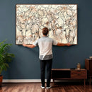 Farmhouse Texas Longhorn Wall Art Canvas Print - Abstract by MyGreatCanvas | Canvas Wall Art Prints | Photo Prints & Wall Decor
