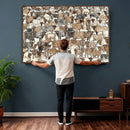 Abstract Longhorn Wall Art Canvas Print - Cow Animal Drawing by MyGreatCanvas | Canvas Wall Art Prints | Photo Prints & Wall Decor