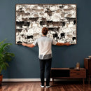 Abstract Texas Longhorn Print - Longhorn Herd Print for by MyGreatCanvas | Canvas Wall Art Prints | Photo Prints & Wall Decor