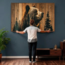 Rustic Bear Wall Art Canvas Print – Woodland Wildlife by MyGreatCanvas | Canvas Wall Art Prints | Photo Prints & Wall Decor