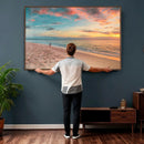 Beach Walk Wall Art Canvas Print – Soft Coastal Photography by MyGreatCanvas | Canvas Wall Art Prints | Photo Prints & Wall Decor