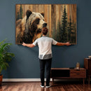 Grizzly Bear Wall Art Canvas Print, Rustic Wildlife Bear by MyGreatCanvas | Canvas Wall Art Prints | Photo Prints & Wall Decor