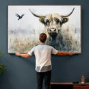 Abstract Highland Cow Animal Wall Art Canvas Print by MyGreatCanvas | Canvas Wall Art Prints | Photo Prints & Wall Decor