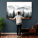Misty Pine Forest Mountain Landscape Wall Art Canvas Print by MyGreatCanvas | Canvas Wall Art Prints | Photo Prints & Wall Decor