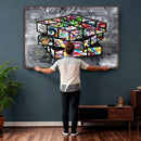 Graffiti Cube Abstract Street Art Wall Art Canvas Print by MyGreatCanvas | Canvas Wall Art Prints | Photo Prints & Wall Decor