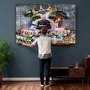 Graffiti Dog Wall Art Decor for Teen Bedroom - Abstract by MyGreatCanvas | Canvas Wall Art Prints | Photo Prints & Wall Decor