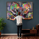 Graffiti Football Helmets Wall Art Canvas Print, Urban by MyGreatCanvas | Canvas Wall Art Prints | Photo Prints & Wall Decor