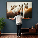 Wild Horse Herd Wall Art Canvas Print, Natural Horse by MyGreatCanvas | Canvas Wall Art Prints | Photo Prints & Wall Decor