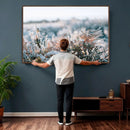 Frosted Fern Wall Art Canvas Print, Soft Winter Botanical by MyGreatCanvas | Canvas Wall Art Prints | Photo Prints & Wall Decor